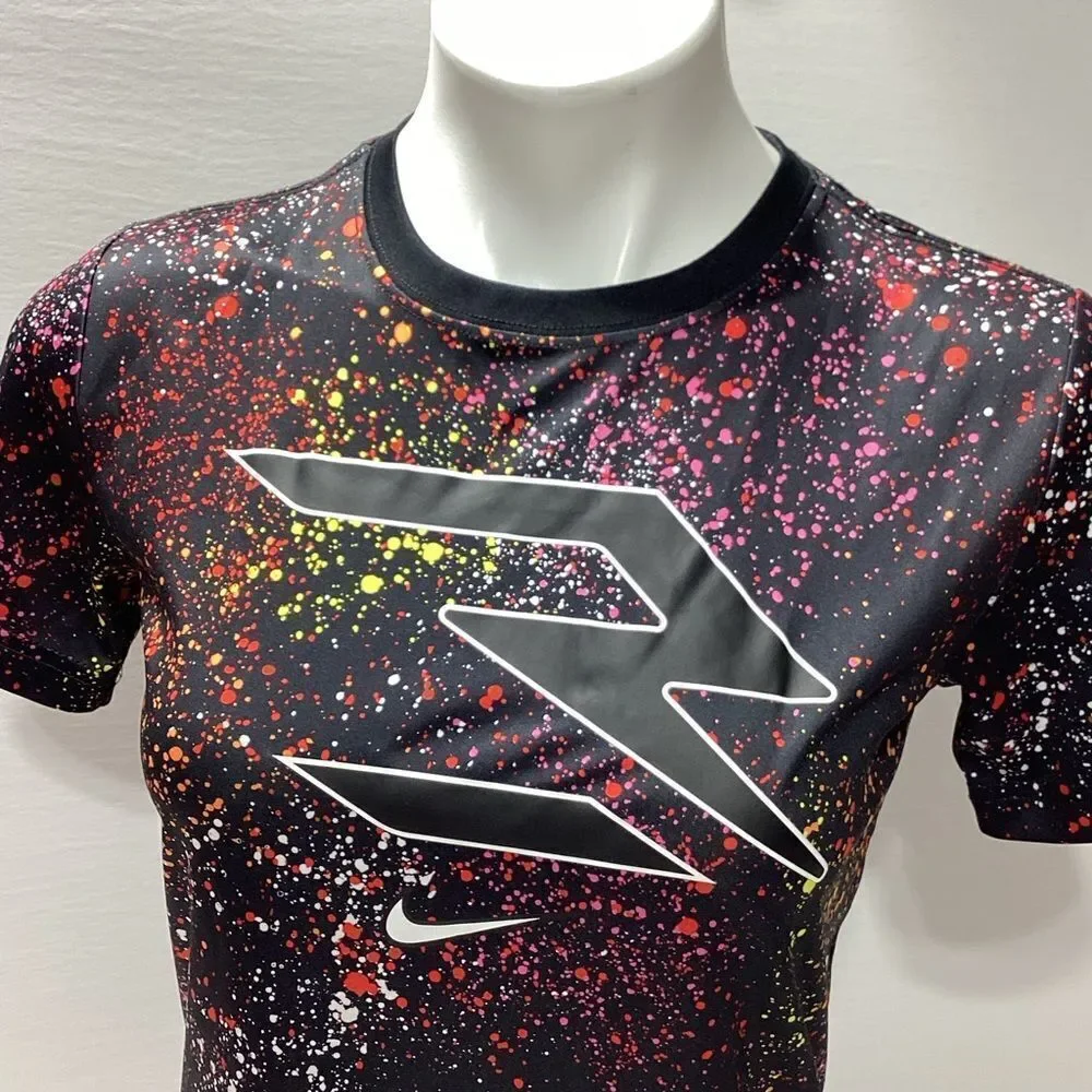 Nike Sports Shirt Medium Youth Ages 10-12 Nike Running Shirt Black  speckled